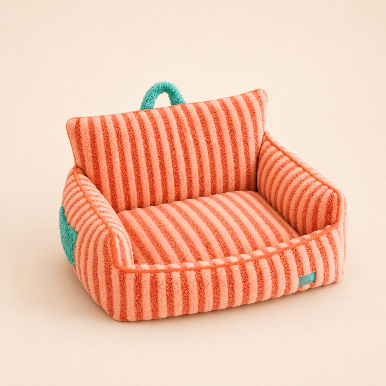 Mini Lounge Pet Bed on a beige studio background