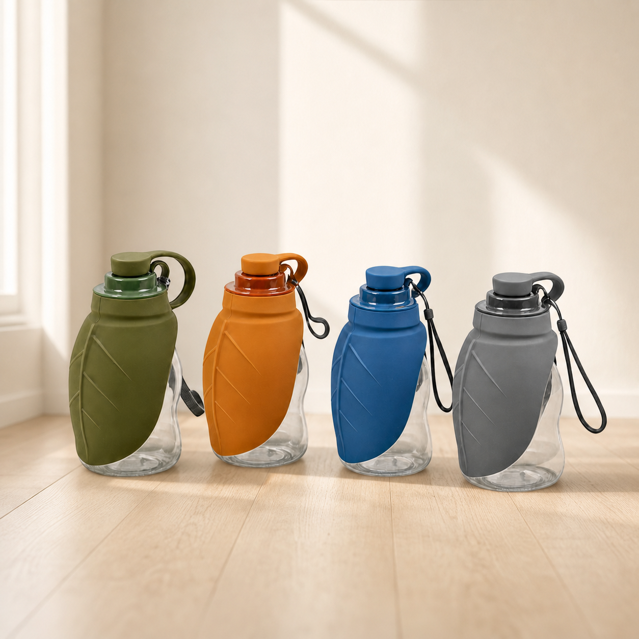 TravelSip lifestyle image with all four colour variants